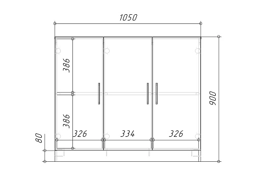 Комод Эверест-3 МДФ Аквамарин - фото 3