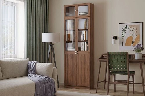 Шкаф для книг Билли с антресолью-21 Орех Экко - фото 1