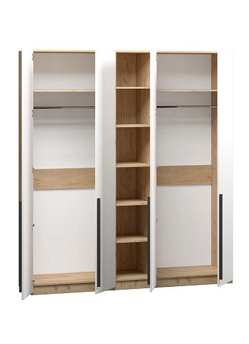 Шкаф распашной Хейсон-17 Белый Дуб Золотистый - фото 4