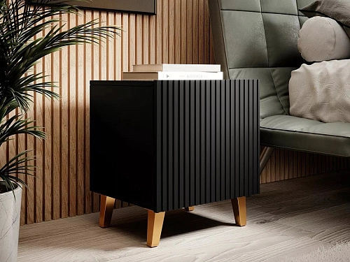 Тумба прикроватная Крит Черный - фото 1