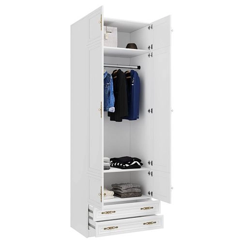 Шкаф распашной Карлос-042 Белый - фото 4