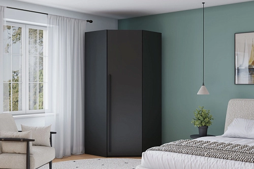 Шкаф угловой Лорена Пакс Черный - фото 1