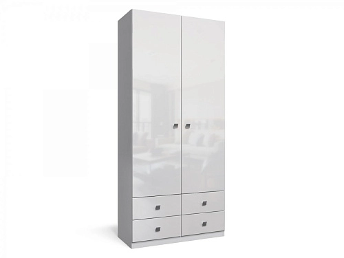 Шкаф распашной Тренд-6 Белый - фото 1