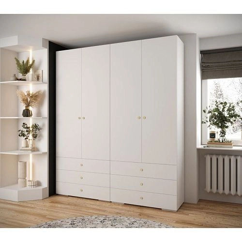 Шкаф распашной Люксор-4.6 Белый - фото 1