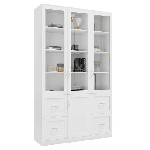 Шкаф Библиотека Библиограф 3.5 Квадро Белый - фото 3