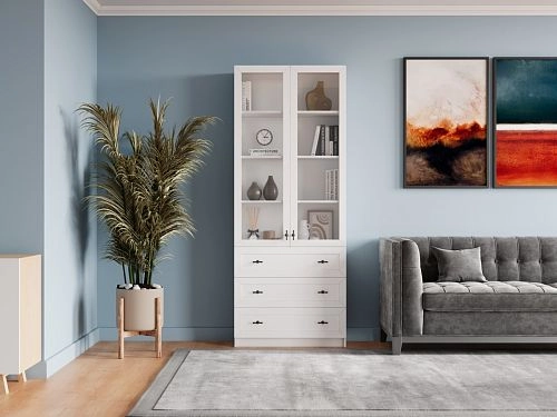 Стеллаж Билли Хелена-39 Белый/Черный - фото 1