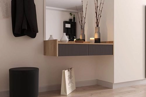 Тумба подвесная Салерно 2.2 Графит - фото 1