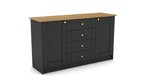 Стенка Прато-3 Черный - фото 2