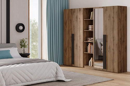 Шкаф распашной Лорена Пакс-2.2 Дуб Табачный - фото 1