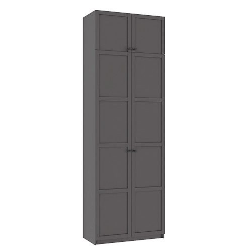 Шкаф распашной Скаген-2 с антресолью Графит - фото 2