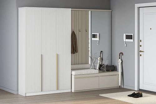 Шкаф распашной Монро-3 Белый - фото 1