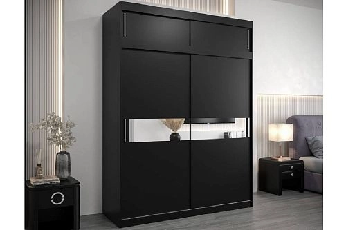 Шкаф-купе Бенито-2А Чёрный - фото 1