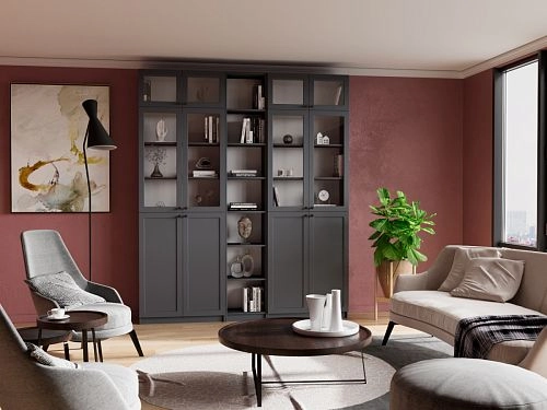 Стеллаж Билли Стольмин 15 Графит - фото 1