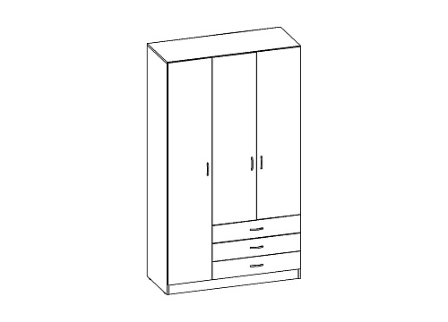 Шкаф распашной Рио-3.8 - фото 3