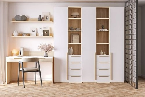 Шкаф распашной Хейсон-15 Белый Дуб Сонома - фото 1