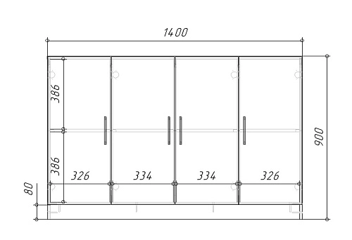 Комод Эверест-4 МДФ Аквамарин - фото 3