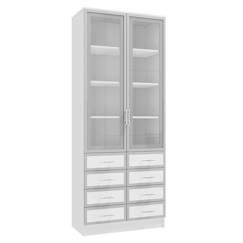 Книжный шкаф Альма-12 Белый - фото 3