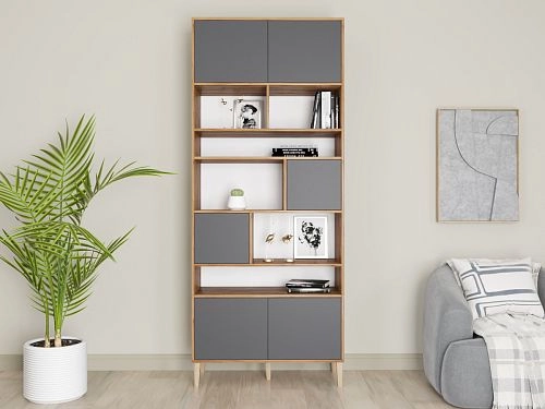 Стеллаж Скарлет-8 Графит - фото 1