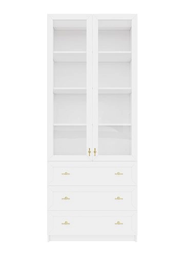 Стеллаж Билли Хелена-39 Белый/Золото - фото 4