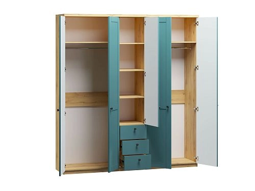 Шкаф распашной София РАХ-13 МДФ Аквамарин - фото 4