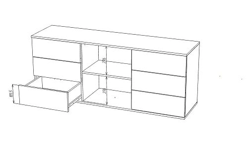 Комод Марвин Йорк 33 фрезеровка 2 Милк - фото 3