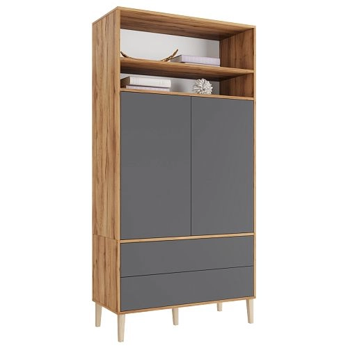 Шкаф распашной Скарлет-13 Графит - фото 2