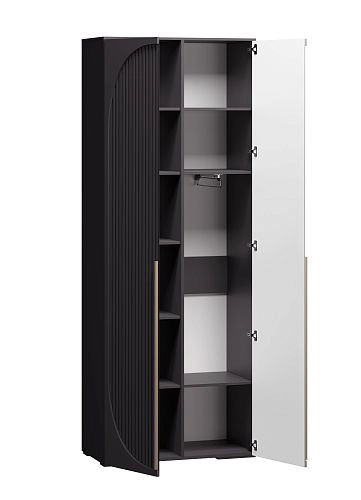 Шкаф распашной Брей-1 Чёрный - фото 3