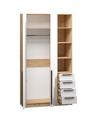 Шкаф распашной Хейсон-22 Белый Дуб Золотистый - фото 4