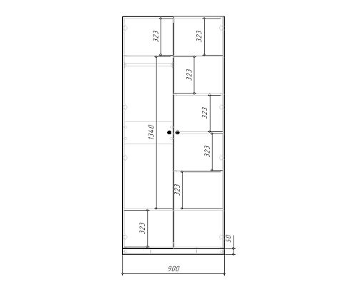 Шкаф распашной Банни-2 Розовый Лайт - фото 4