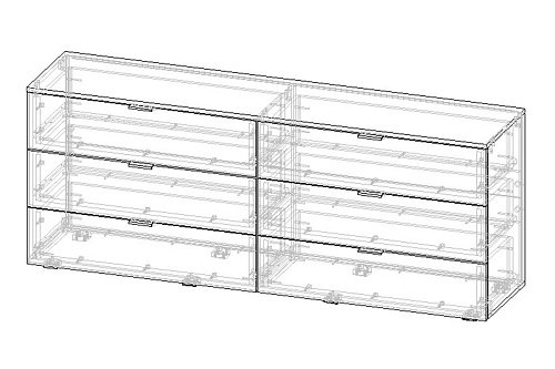 Комод Салерно NEW 6 Черный - фото 3