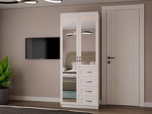 Шкаф распашной Стелла-8 Белый - фото 1