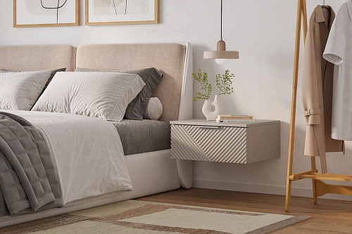 Тумба прикроватная подвесная Салерно NEW 1 Кашемир - фото 1