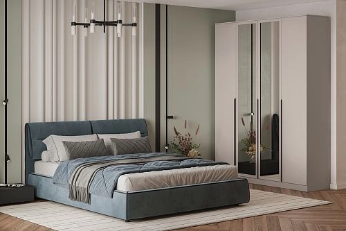 Шкаф распашной Марсель-4 с зеркалом Кашемир - фото 1