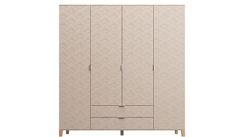 Шкаф распашной Марвин Йорк 4 фрезеровка 4 Роза - фото 2