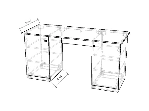 Письменный стол Стрекоза-4 Белый - фото 2