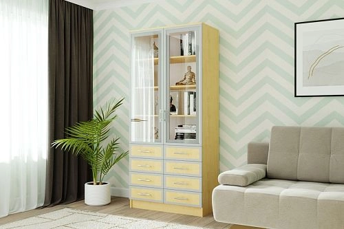 Книжный шкаф Альма-12 Клён - фото 1