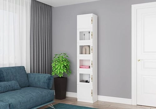 Книжный шкаф Карлос-051 Белый - фото 4