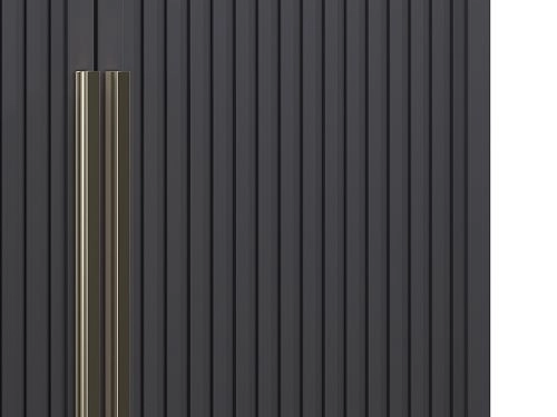 Шкаф распашной Брей-2 Хит с антресолью Черный - фото 3