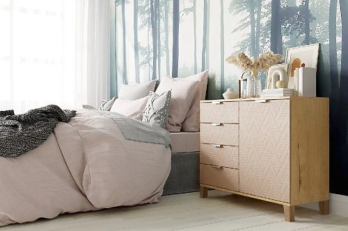 Комод Марвин Йорк 26 фрезеровка 4 Роза - фото 1