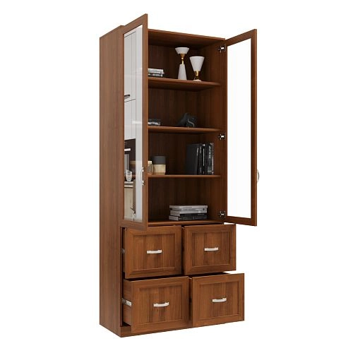 Книжный шкаф Библиограф 2.4 Квадро Орех Экко - фото 2