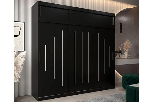 Шкаф-купе Валмиера-7А NEW Черный - фото 1