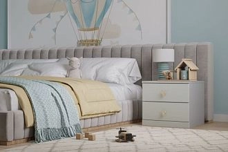 прикроватная Банни-3 Светло-Серый