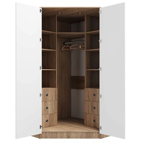 Шкаф угловой Стильный-2У Белый - фото 5