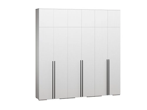 Шкаф распашной Лоренсе-6 с антресолью Белый - фото 3