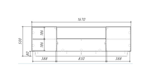 ТВ тумба Алиса 3 Серый - фото 5