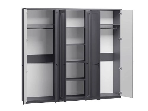 Шкаф распашной София РАХ-4 МДФ Графит - фото 4