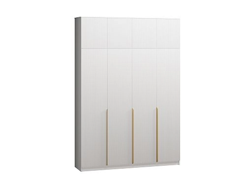 Шкаф распашной Монро-4 с антресолью Белый - фото 2