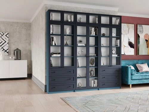 Шкаф для книг Билли Стольмин 54 Деним супер софт - фото 1