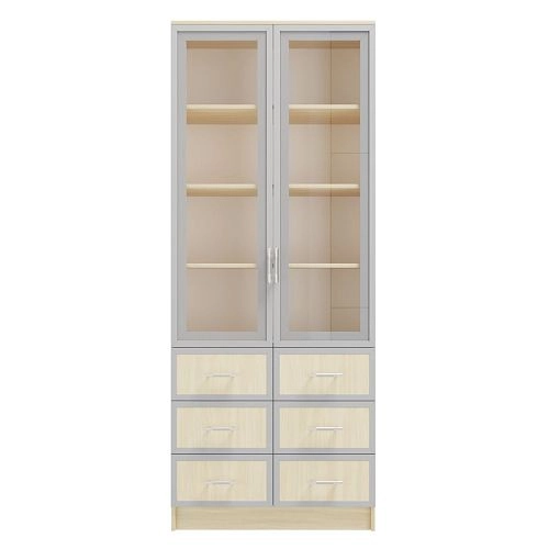 Книжный шкаф Альма-11 Дуб Молочный - фото 4