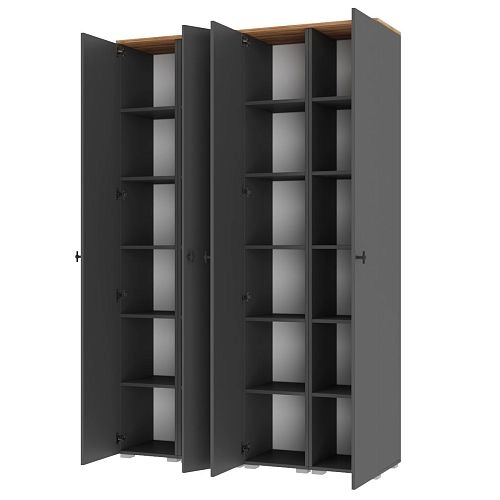 Шкаф распашной Квели 4.1 Графит - фото 2